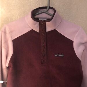 Columbia Women's Fleece Sweater - Burgundy and Pink